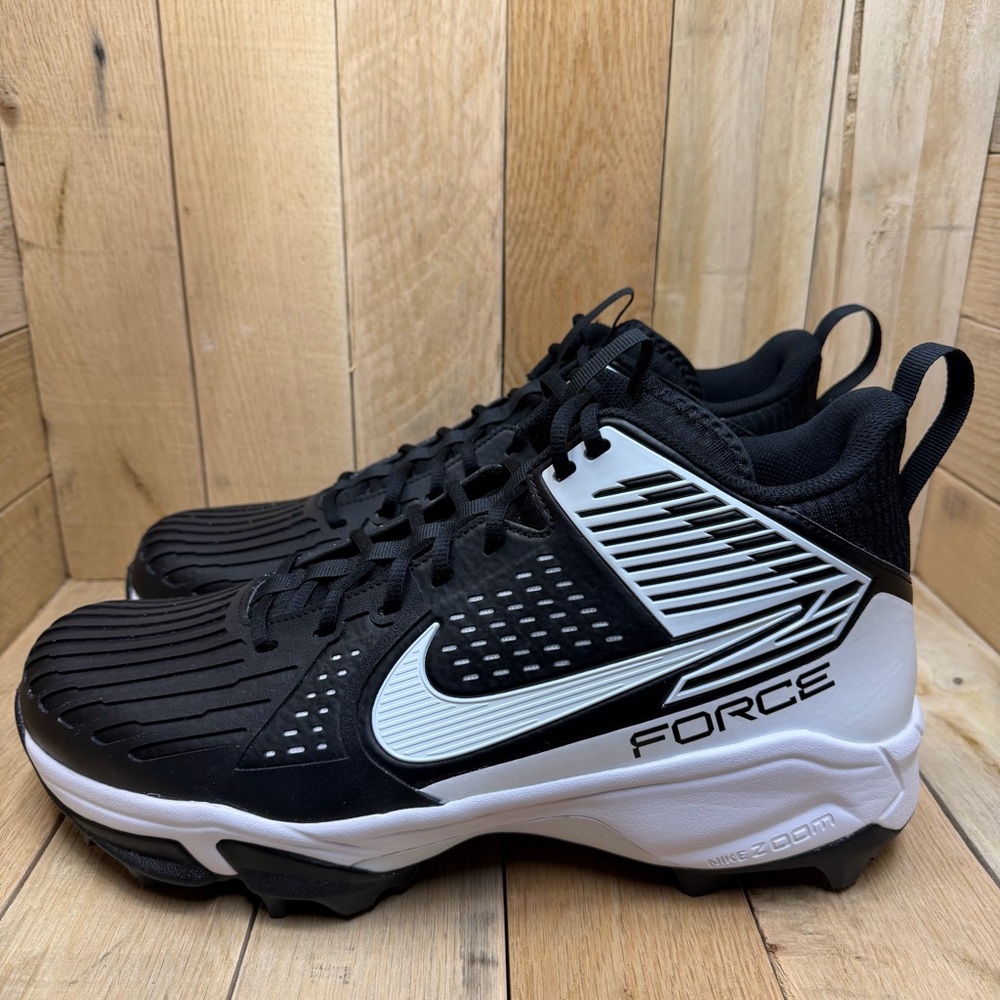 Nike Zoom Force Savage Pro 3 Shark Football Cleats Black/White FJ8163-002 Sz 14